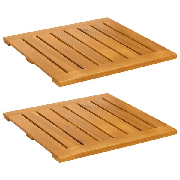 vidaXL Tapis de bain Uni Marron 50 x 50 cm bois