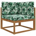 vidaXL Coussin de canapé d'extérieur 3 Pièces Motif feuille Polyester