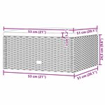 vidaXL Tabouret de jardin avec coussin gris résine tressée