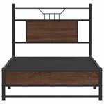 vidaXL Cadre de lit sans matelas chêne marron 75x190cm bois ingénierie