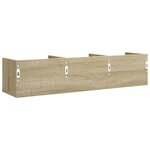 vidaXL Armoires murales 2Pièces chêne sonoma 75x18x16 5cm bois ingénierie