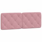 vidaXL Cadre de lit avec LED sans matelas rose 120x200 cm velours