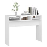 vidaXL Table console blanc 105x30x80 cm bois d'ingénierie