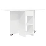 vidaXL Table à dîner 115 x 70 x 75 cm Bois d'ingénierie Blanc