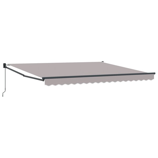 vidaXL Store Rétractable Manuel Gris Clair 400x300 cm