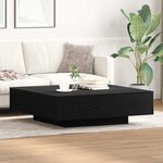 vidaXL Table basse Chêne noir 100 x 100 x 31 cm