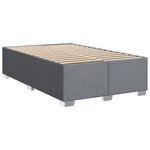 vidaXL Sommier à lattes de lit et matelas gris clair 120x190 cm tissu