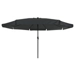 Parasol de jardin vidaXL avec des lumières LED ø395x245 cm Anthracite