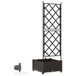 vidaXL Pots de jardin Marron 40 x 40 x 126 cm Acier