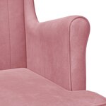 vidaXL Fauteuil Rose Velours