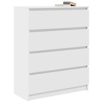 vidaXL Buffet blanc 80x35x99 cm bois d’ingénierie
