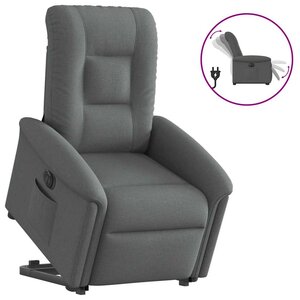 vidaXL Fauteuil inclinable électrique gris foncé tissu