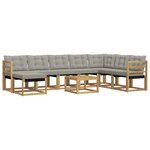 vidaXL Ensemble de canapés d'extérieur 9 pc Blanc et gris clair