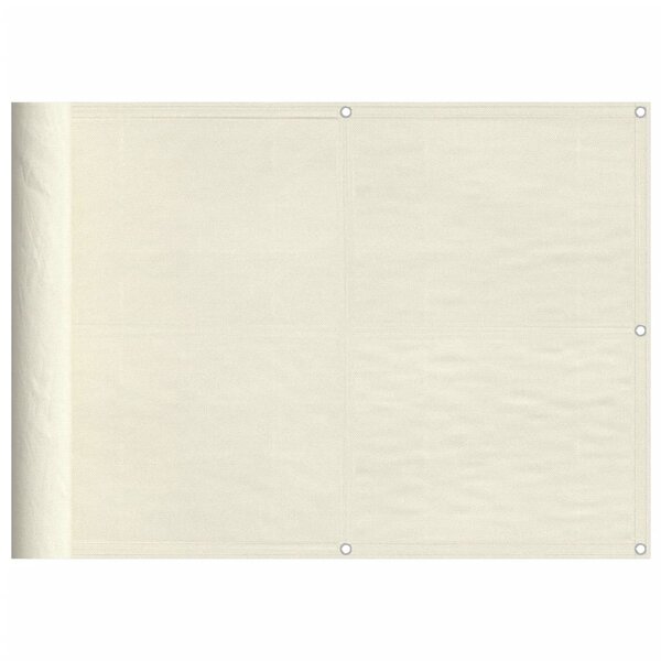 vidaXL Écran de balcon crème 75x800 cm 100  polyester oxford