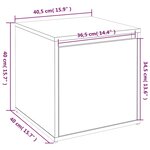 vidaXL Tiroir boîte Chêne fumé 40 5x40x40 cm Bois d'ingénierie