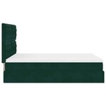 vidaXL Cadre de lit ottoman avec matelas vert foncé 140x190 cm velours