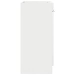 vidaXL Armoire sous évier de salle de bain Blanc brillant