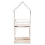 vidaXL Lit superposé sans matelas blanc 90x200 cm bois de pin massif