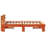 vidaXL Cadre de lit Marron cire 120 x 200 cm Bois massif en pin