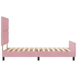 vidaXL Lit à ressorts avec tête de lit Rose 90 x 200 cm Velours