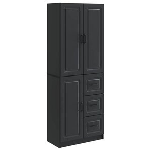 vidaXL Ensemble de Meubles 2 Pièces Noir Bois d'ingénierie