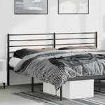 vidaXL Tête de lit métal noir 193 cm