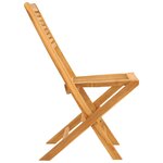 vidaXL Chaises de jardin pliantes lot de 2 47x62x90cm bois massif teck