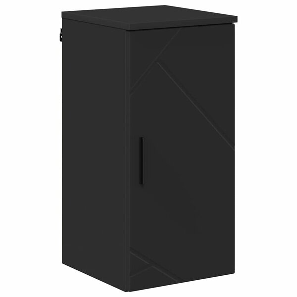 vidaXL Cabinet de salle de bain avec stockage Noir 30 x 31 5 x 61 cm