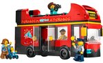 LEGO City - Bus rouge à deux étages (60407) - 5 minifigurines  étage supérieur ouvert