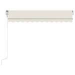 vidaXL Store banne électrique avec LED et capteur 3 5 x 2 5 m Crème