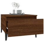 vidaXL Tables d'appoint 2 Pièces Chêne marron 50x46x35 cm Bois ingénierie