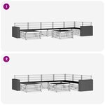vidaXL Ensemble de canapés d'extérieur 8 pc Naturel
