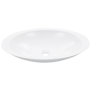vidaXL Lavabo 59 3x35 1x10 7 cm Fonte minérale/marbre Blanc