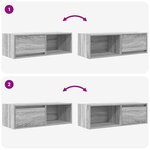 vidaXL Meuble TV sonoma gris 80x31x25 5 cm bois d'ingénierie
