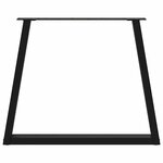 vidaXL Pieds de table à manger en V 2 pièces Noir 80 x (72-73 3) cm Acier