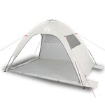vidaXL Tente de plage gris imperméable