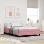 vidaXL Lit boxspring avec matelas Rose 160 x 200 cm Velours