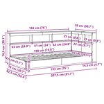 vidaXL Lit Bibliothèque Chêne Sonoma 75 x 190 cm Bois d'ingénierie