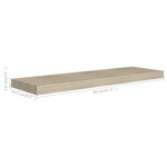 vidaXL Étagères murales flottantes 4 Pièces Chêne 80x23 5x3 8 cm MDF