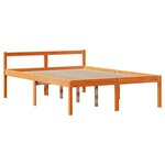 vidaXL Lit bibliothèque sans matelas cire marron 140x200cm bois massif