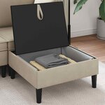 vidaXL Pouf avec Rangement Sable Velours