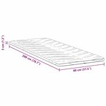 vidaXL Coussins de Matelas Blanc 80 x 200 cm Polyester sans colle