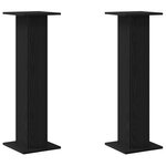 Support de plante vidaXL 2 Pièces Chêne noir 30x30x95 cm Bois d'ingénierie