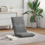 vidaXL Fauteuil de sol ajustable Gris foncé Velours