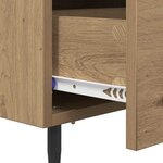 vidaXL Cabinet de chevet avec tiroir chêne artisanal 40 x 35 x 47.5 cm