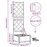 vidaXL Pots de jardin Gris 40 x 40 x 126 cm Acier