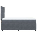 vidaXL Sommier à lattes de lit et matelas Gris foncé 80x200 cm Velours