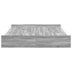 vidaXL Cadre de lit avec rangement Sonoma gris 150 x 200 cm