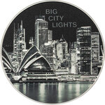 Monnaie SYDNEY Big City Lights 1 Oz Argent 5$ Cook Islands 2023 (PRÉCOMMANDE)