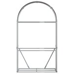 vidaXL Porte-bûches marron 120x45x210 cm acier galvanisé
